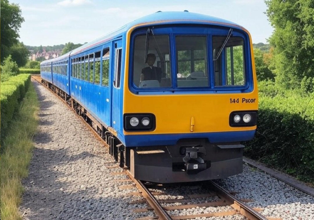 WilliamWardale's tweet image. AI drawings of class 144 by @grok 

#class144 #pacertrain