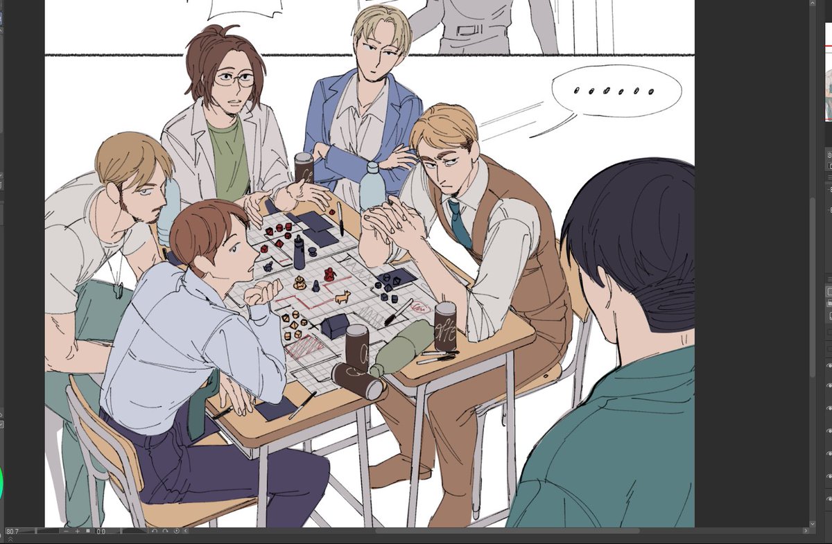 wip of the teachers caught playing dnd