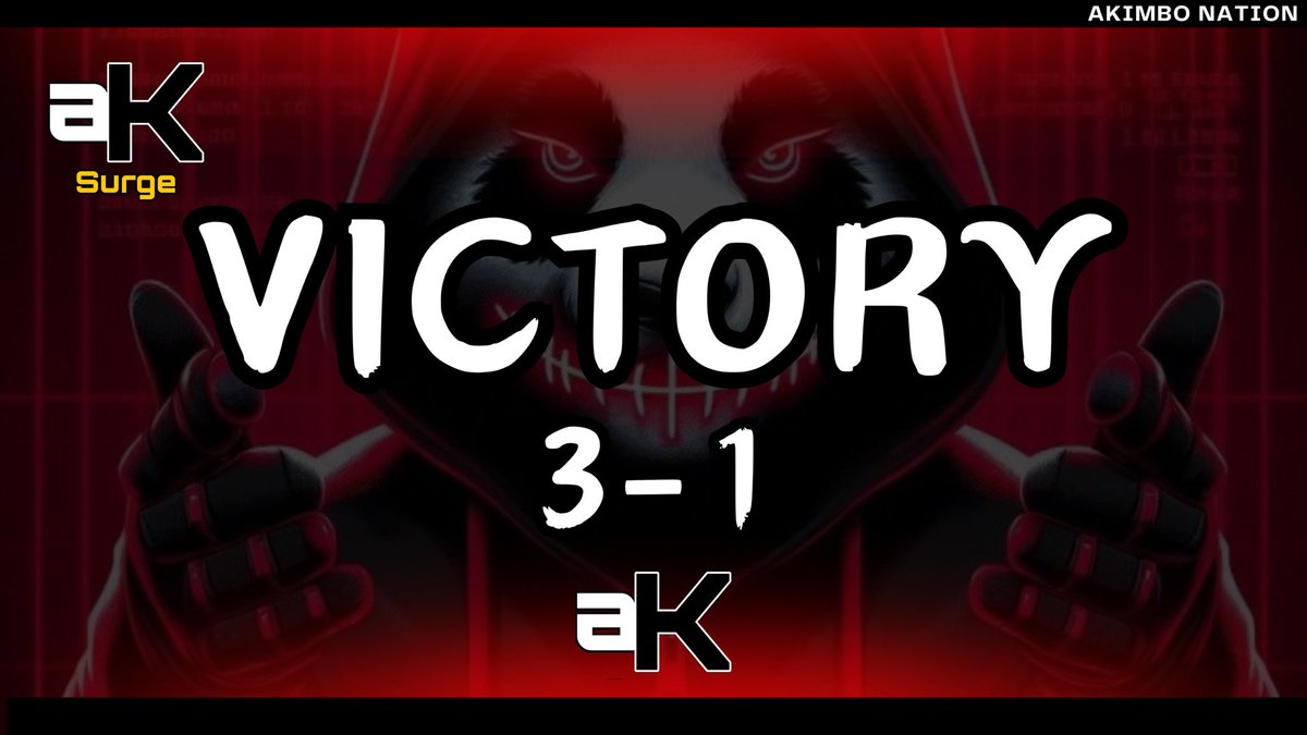 ANOTHER WIN!!!

Akimbo Surge take the dub once again against Invictus gold in the trenches of @XP_Europe 

3-1 Win! GGs boys!