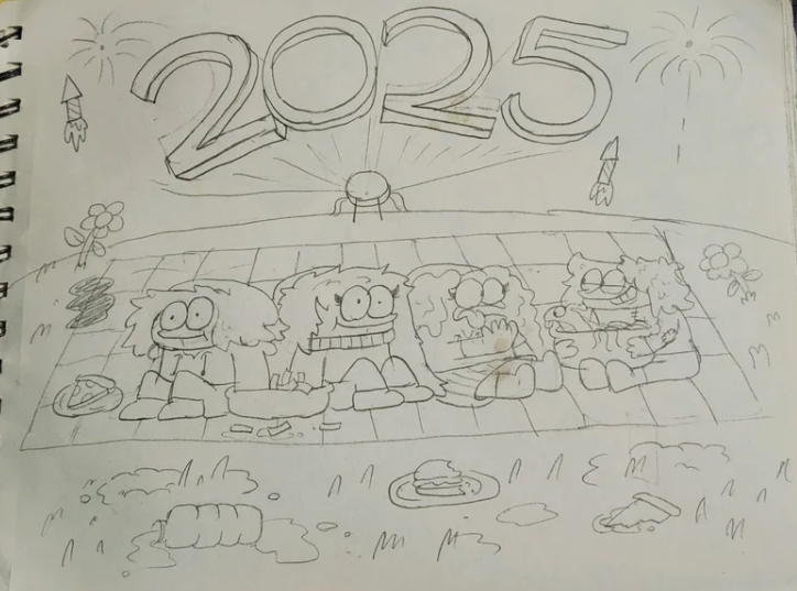 AbyanAl20981107's tweet photo. #art #endof2024 #newyearseve #2025start #newyear
365 days of chaoticness...GO! https://t.co/BvoA019eDb