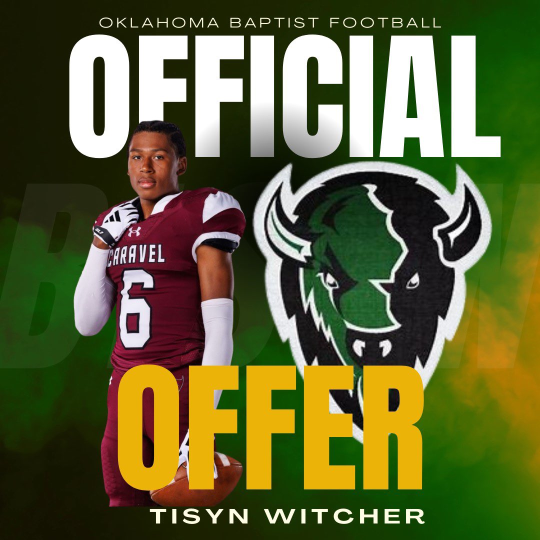 After a great conversation with <a href="/CoachEaton94/">Daniel Eaton</a> I am blessed to say that I have received my first offer from Oklahoma Baptist University!! <a href="/SamWitcher_/">Sam Witcher</a> <a href="/jalynwitcher03/">Jalyn Witcher</a> <a href="/Toya3Wb/">LaToya Witcher</a>