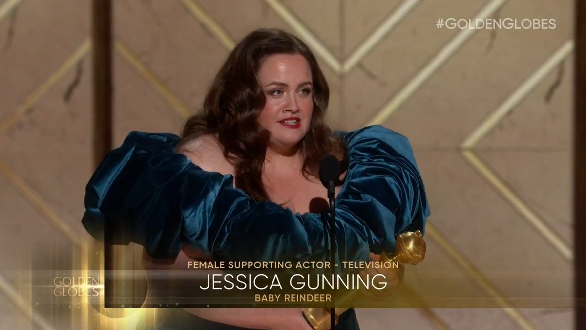 jessica gunning golden globes dress Jessica Gunning in custom Christian Siriano at the 82nd Annual Golden Globes (Jan. 5, 2025) : r/whatthefrockk
