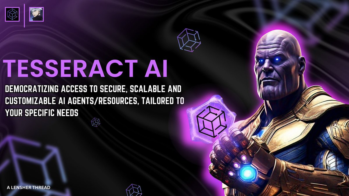 Like the Tesseract in the Avengers movies, AI holds vast power and endless possibilities but it's often controlled by few, risking security and inclusivity.

However,
<a href="/Tesseract_AI/">Tesseract AI</a> is democratizing access to AI by providing access to secure &amp; scalable AI solutions.

A #TSAI 🧵