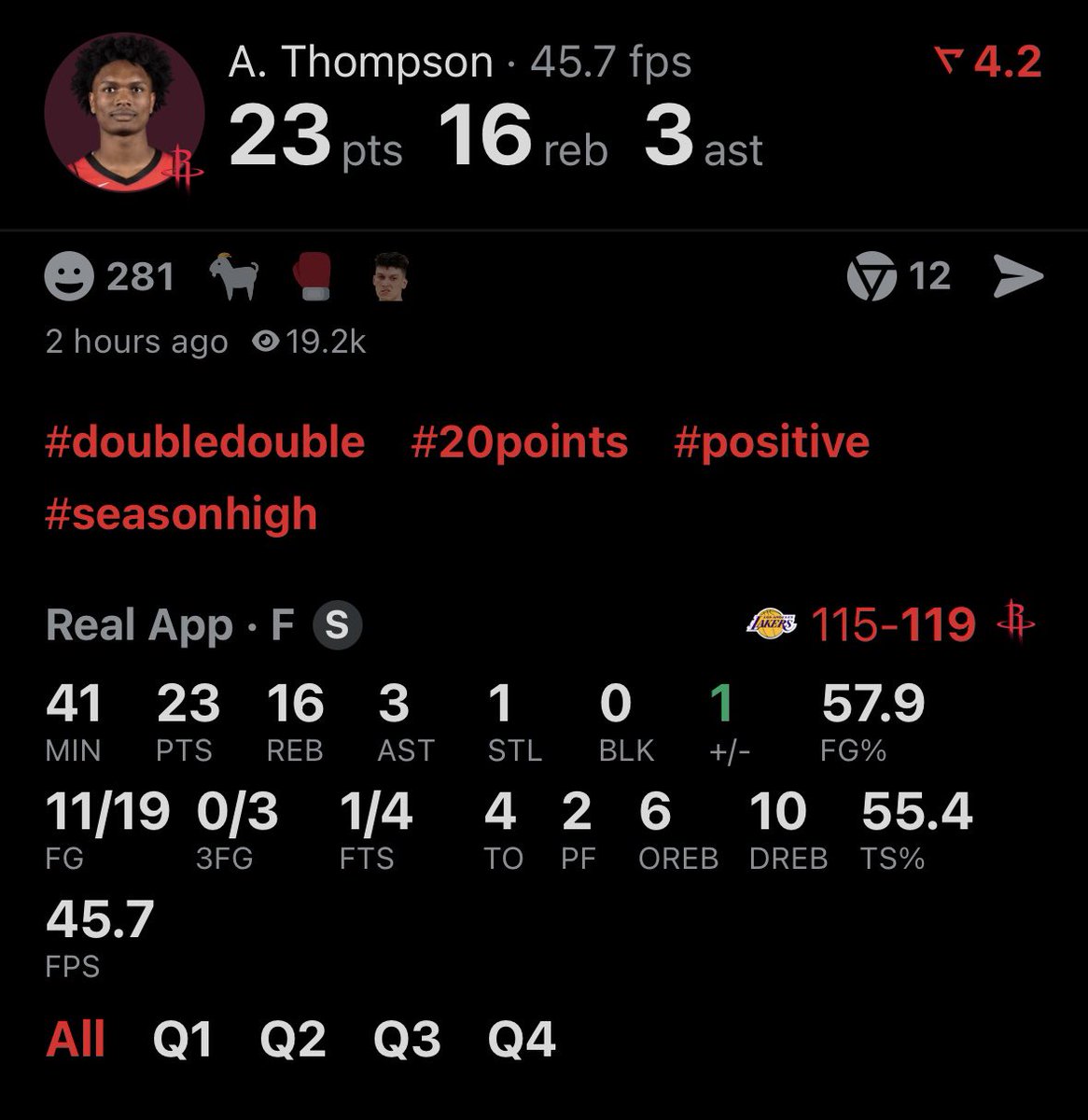 Amen Thompson DPOY SZN tweet media