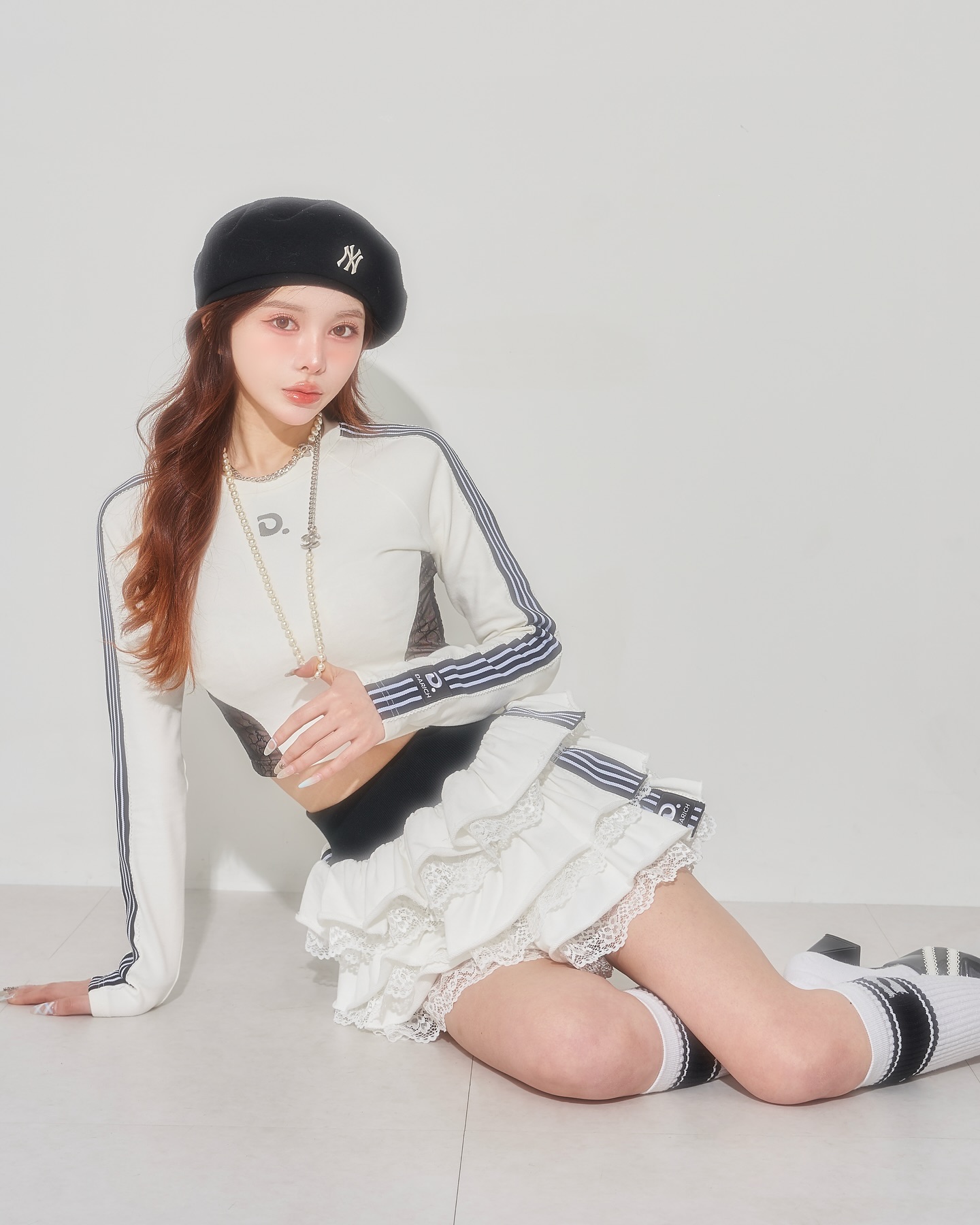 Darich スポーティラインフリルミニスカート ホワイト free-L ダーリッチ Darich スポーティラインフリルミニスカート （ホワイト