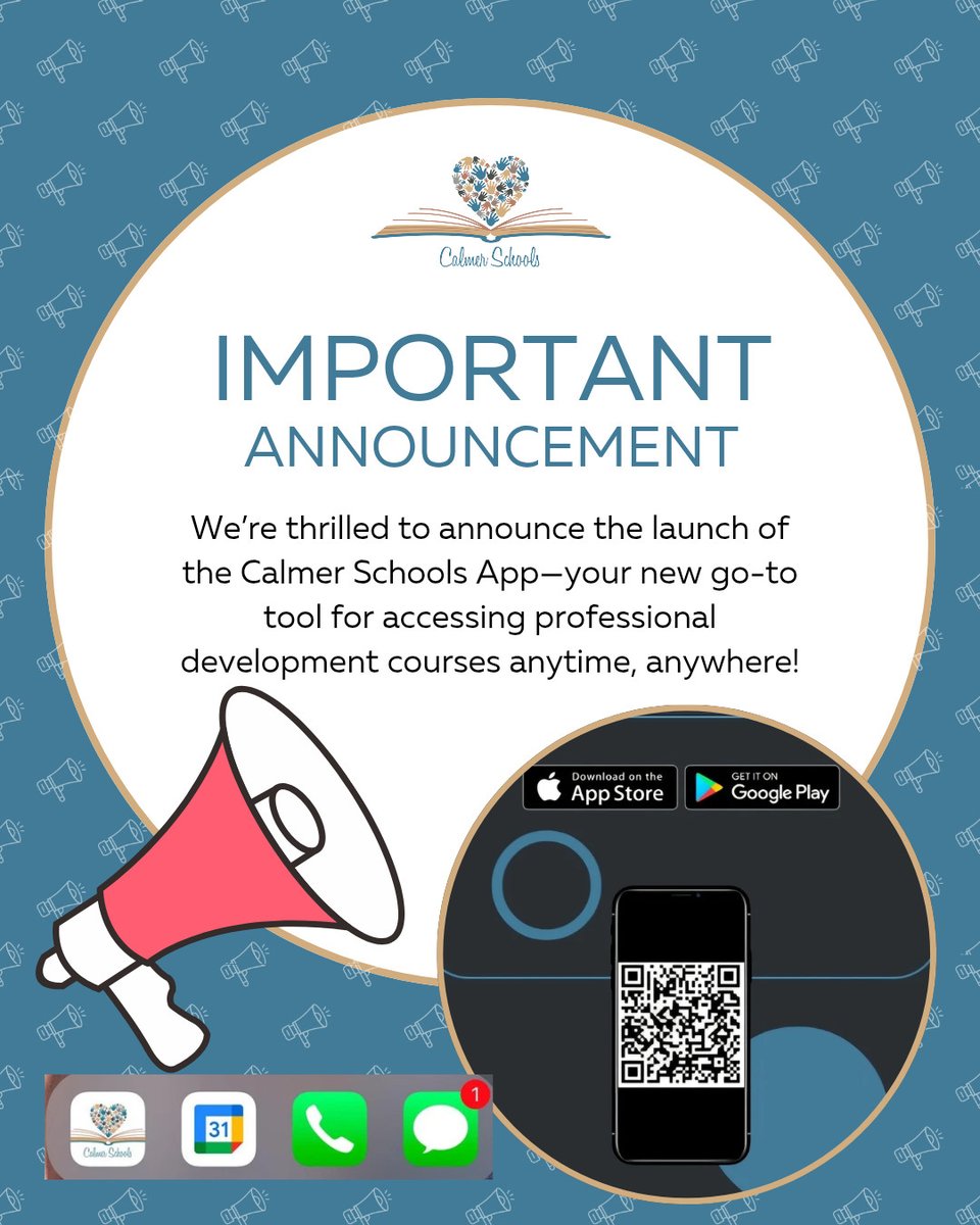 We’re thrilled to announce the launch of the Calmer Schools App—your new go-to tool for accessing professional development courses anytime, anywhere!

📱 iPhone Version Available Now!
(Android version coming soon.)

#CalmerSchools #CreatingCalm #MindfulnessInSchools