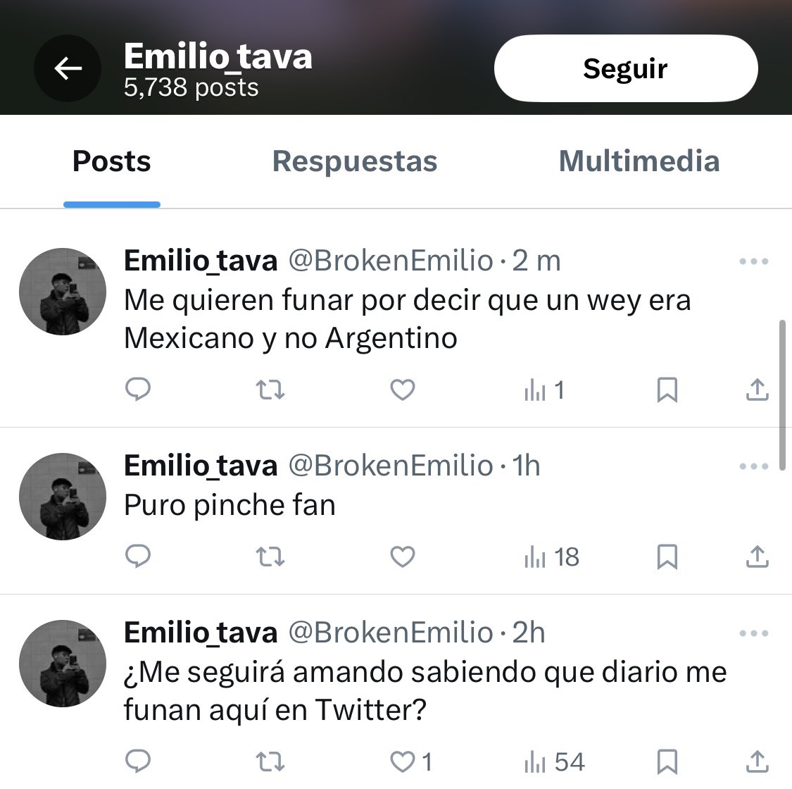 TezaAlejandre's tweet photo. @BrokenEmilio @MLylyth @FunableDon @Rhevolver Y tú ya terminaste de chillar solito en tu perfil? Porque por más que posteas a nadie le interesa JAJAJA 🤡🫥 https://t.co/b5aQXA8c70