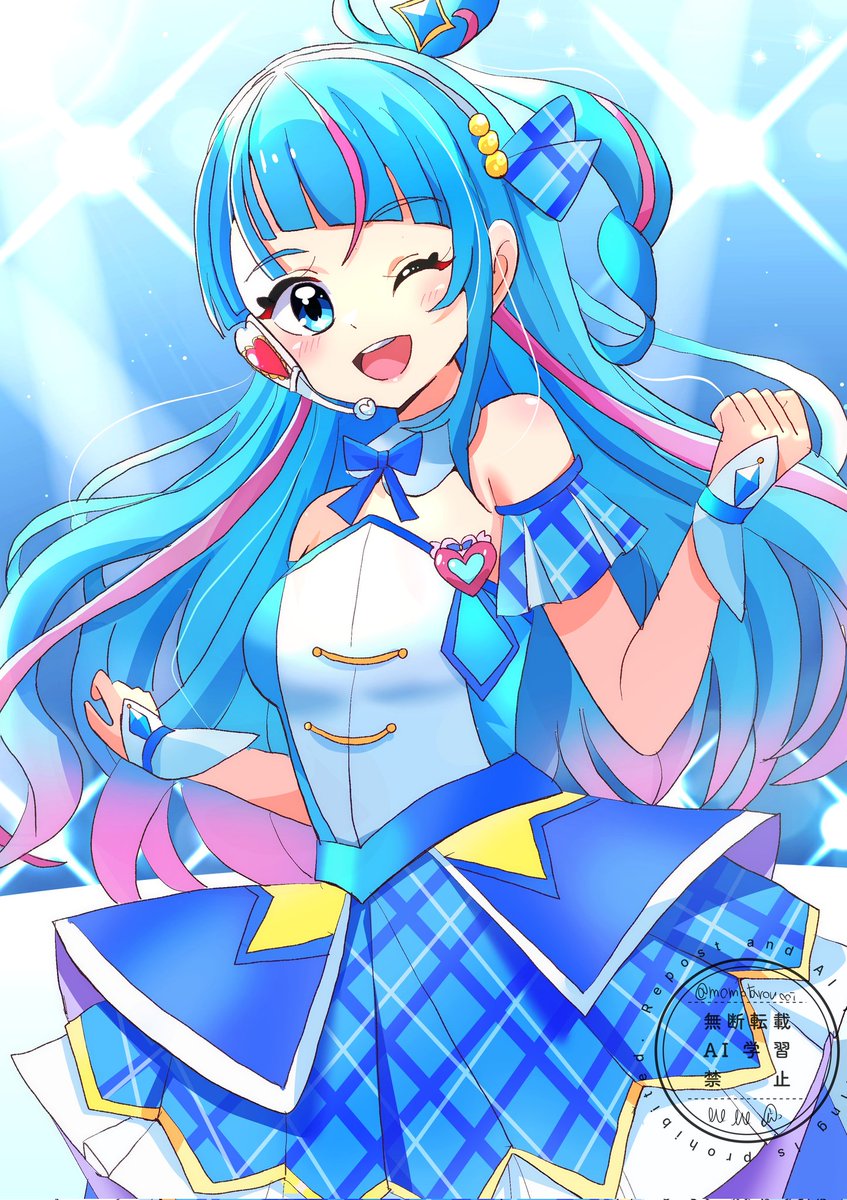 ウィンクスタイルのスカイちゃん 歌って踊ってファンして🫰 #一日一絵