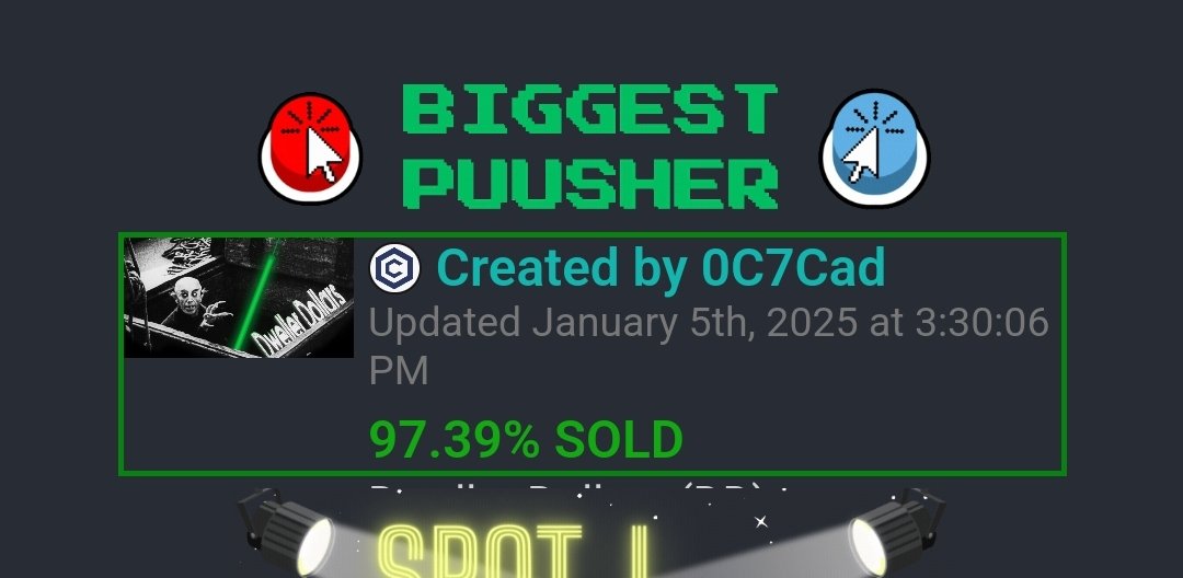 Puuuuuusssshh!!
🔴🔵👈🏼

Find $DD on #puushfuncronos
Graduating to <a href="/ObsidianSwap/">ObsidianSwap | SWAP. CLAIM. WIN!!</a>