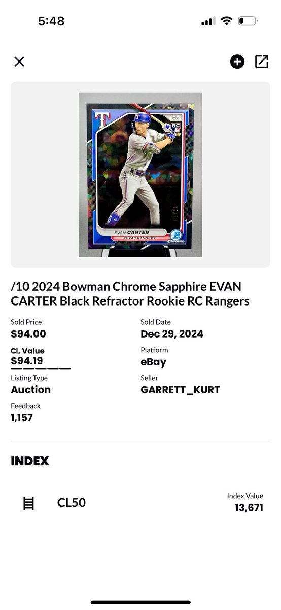 kevindavidsonjr's tweet photo. @atlanta_cards $80 DLVD for the Carter based on this comp and fees online? https://t.co/OYEwA4D6La