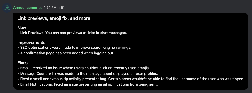 pChat_com's tweet photo. #pChat update:
Link previews, emoji fix, and more
#chatroom #chatrooms https://t.co/OTjLQZIisP