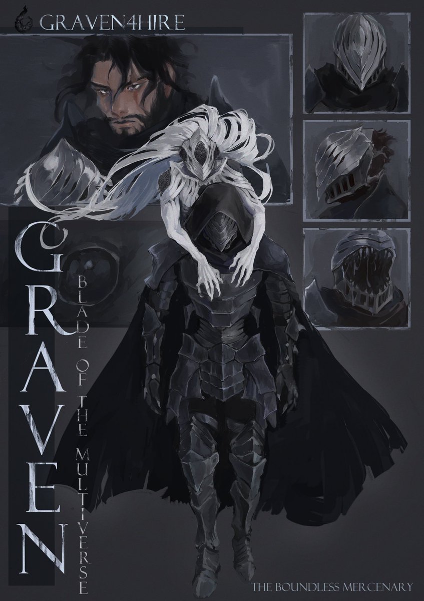 Graven4Hire's tweet image. Time has passed,
And a proper reintroduction is in place.
I remain the boundless blade,
Graven to some, 4 hire to all.
The rift between worlds grow thin,
May our paths cross again yet.
🎨: @jijiingg
