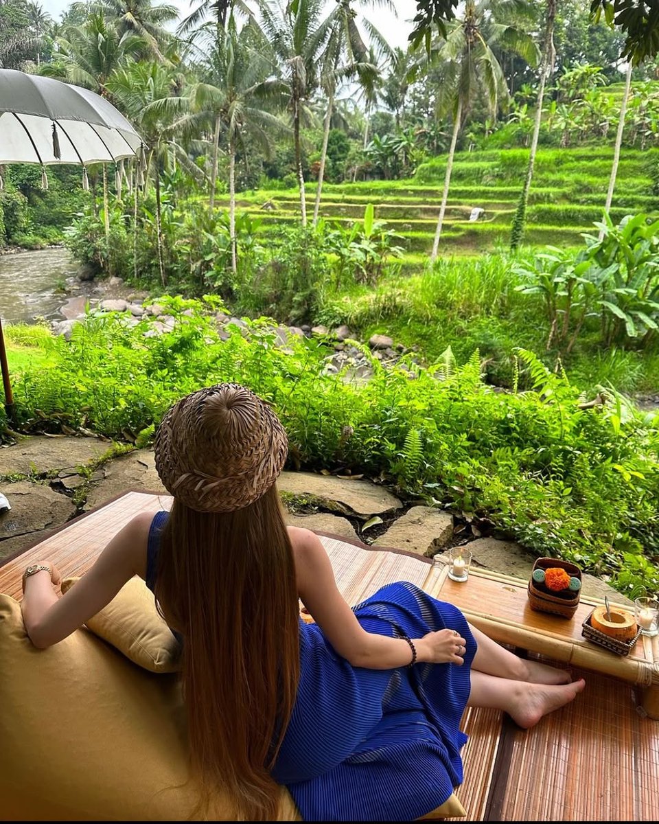 FSBali's tweet image. The rolling jungle view from the chef-guided Sayan valley picnic is accompanied by a true feast of nature and local flavours. A private riverside location accessible only by foot, and only to Four Seasons guests 📸: @alena.fortunato #SayanValleyPicnic #ExperienceFS #TasteOfFS