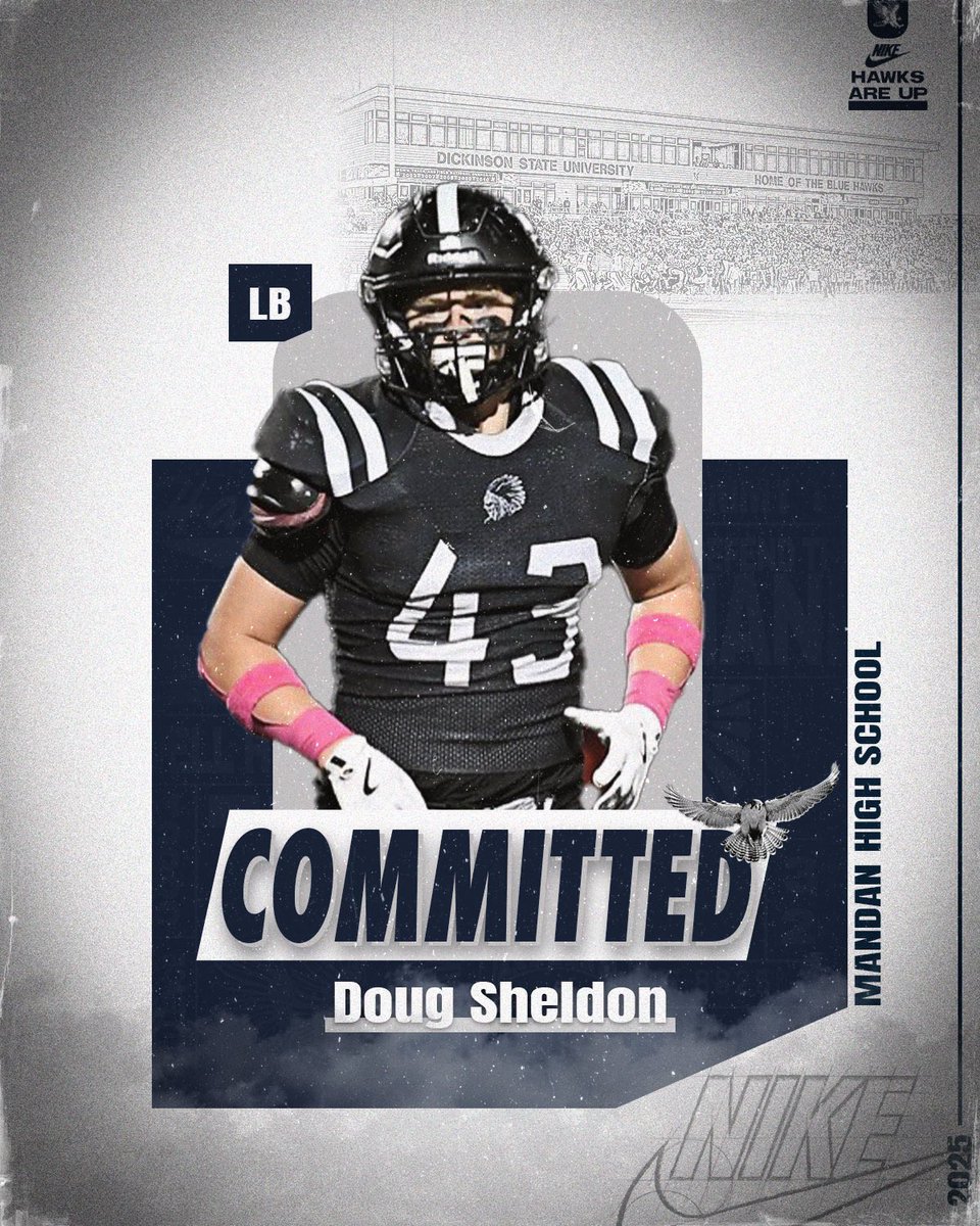 Doug (@doug663799211) on Twitter photo I’m excited to announce that I’ll be continuing my football career at the next level for the Dickinson Blue Hawks!!!
<a href="/JasonThier/">Coach Jason Thier 🏈</a>
<a href="/BlueHawkFB/">Dickinson State Football</a> I’m excited to announce that I’ll be continuing my football career at the next level for the Dickinson Blue Hawks!!!
<a href="/JasonThier/">Coach Jason Thier 🏈</a>
<a href="/BlueHawkFB/">Dickinson State Football</a>