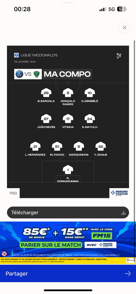 Netvaak's tweet image. Qui valide mon XI contre l’ASSE dimanche prochain ?