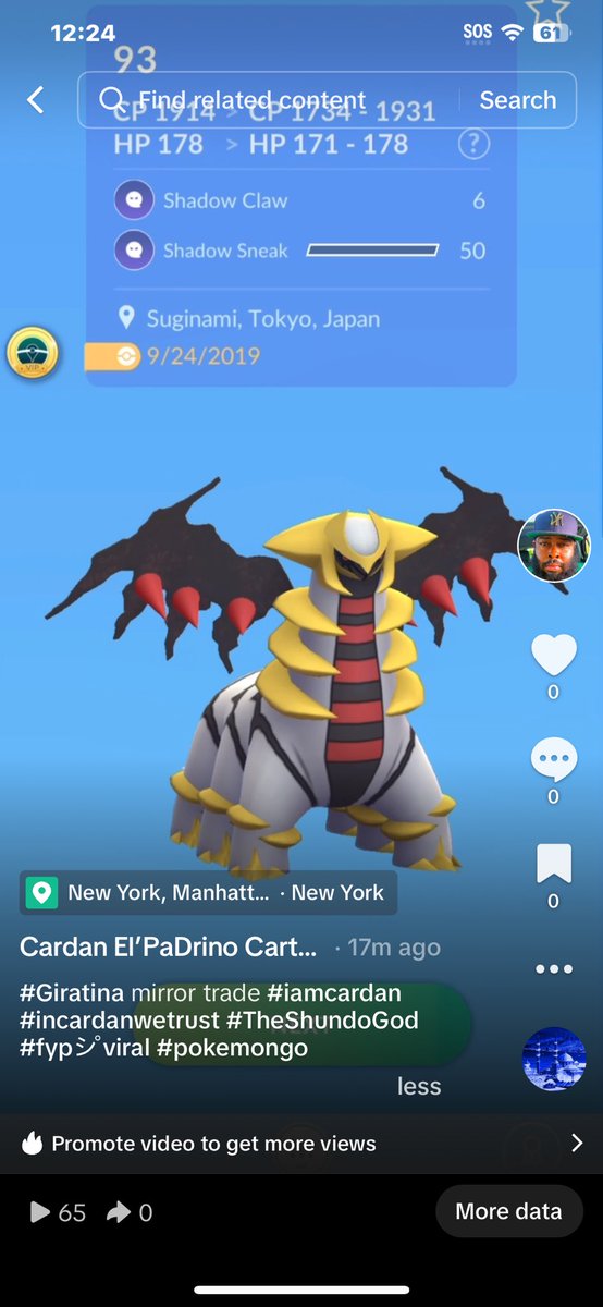 IamCardan's tweet image. #Giratina mirror trade #iamcardan #incardanwetrust #TheShundoGod #fypシ゚viral #pokemongo