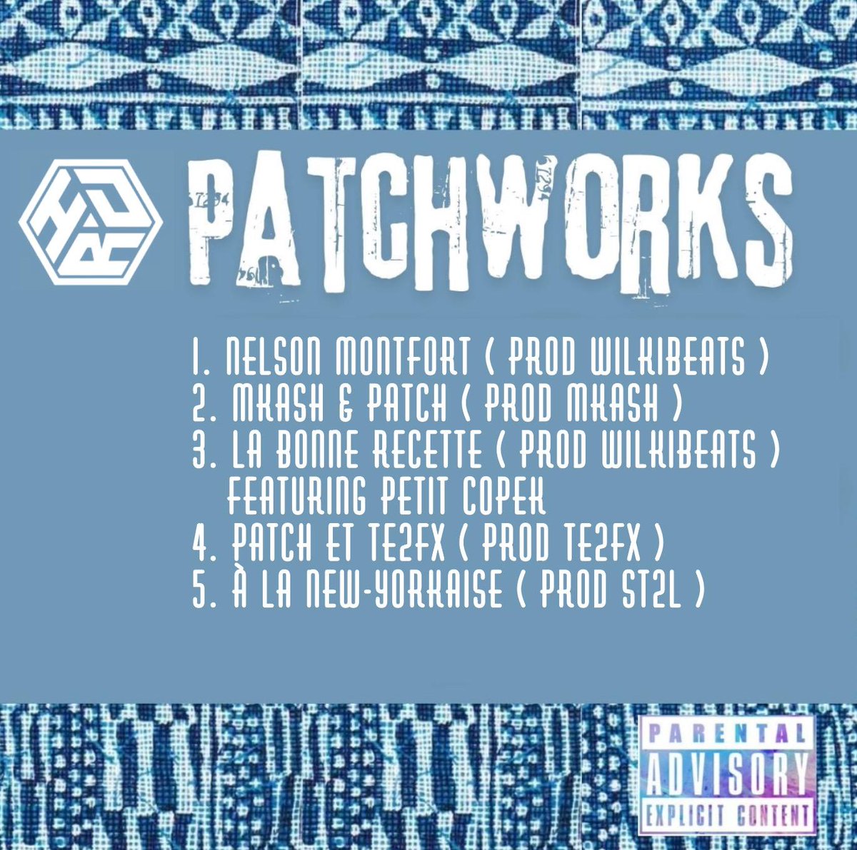 patchooli34's tweet image. Fier de vous présenter ma tracklist de mon Ep " PATCHWORKS"