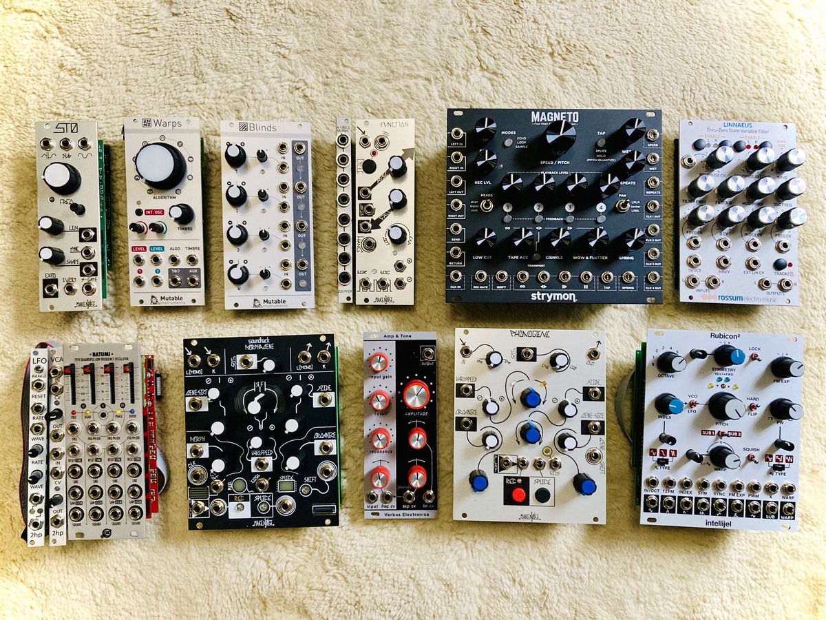 middleguitaro's tweet image. モジュラーシンセを集めはじめました。　

最高のアンビエントキットを作ります。

#makenoise #mutable #strymon #intellijel
#rossumelectromusic #verboselectronics
#xaoc