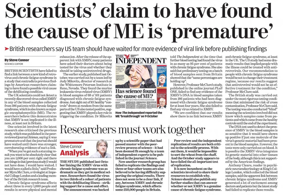 RFH1955's tweet image. The Independent, UK. 6th January 2010. #xmrv #myalgicencephalomyelitis #cfsme #myalgice #mecfs