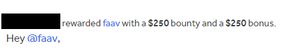 efaav's tweet image. Just got rewarded for my first #bugbounty!