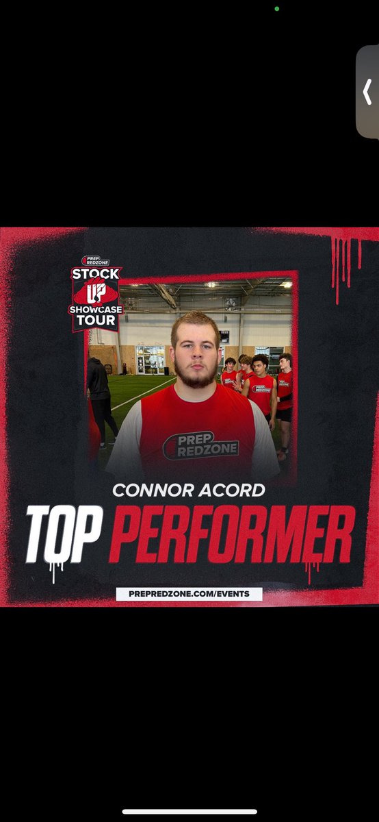 Thank you <a href="/PrepRedzoneWV/">Prep Redzone West Virginia</a> for the opportunity to come out and get better! Blessed to be one of the top performers in the OLine group! 
<a href="/Coach_Harmer/">Jeremy  Harmer</a>