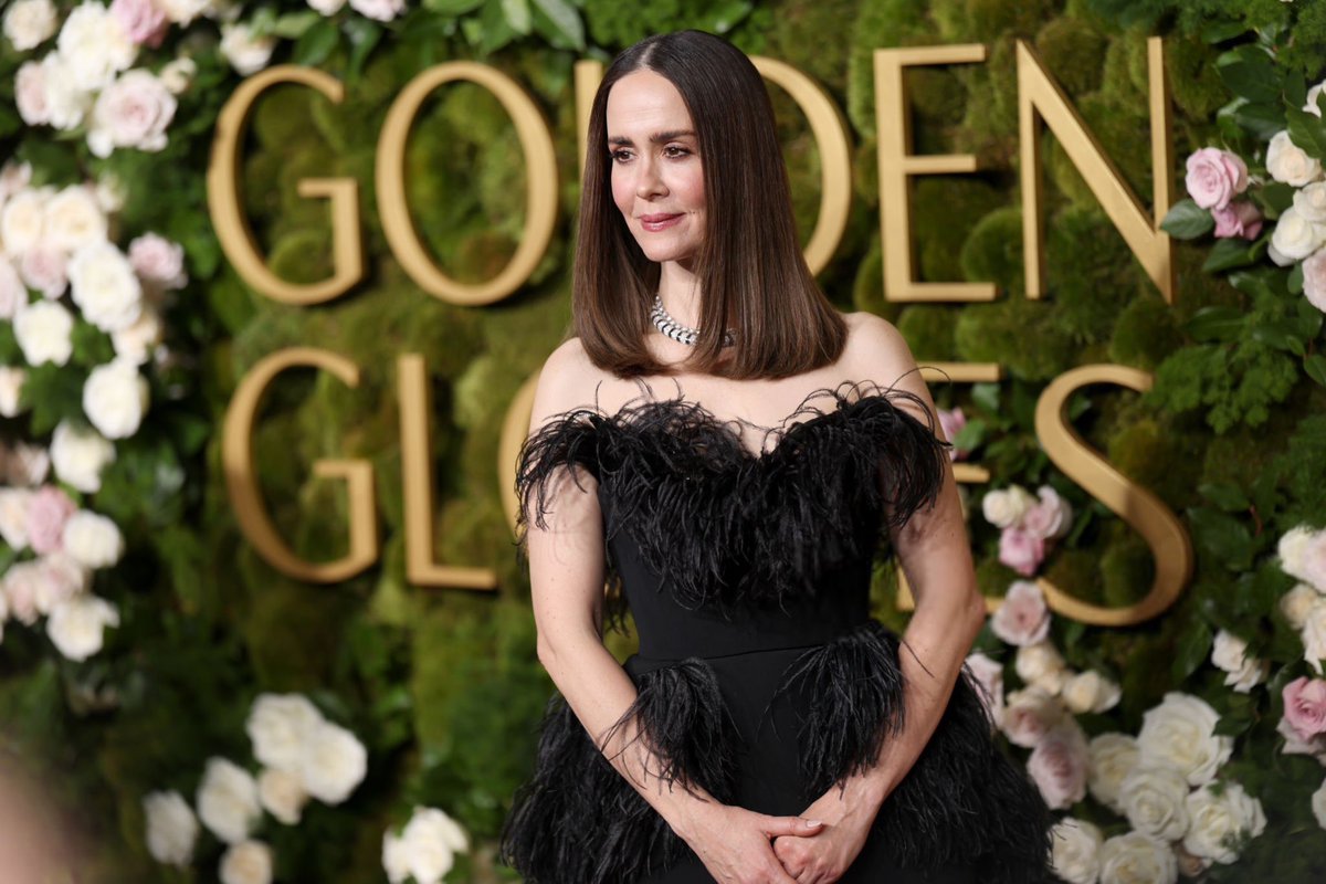Sarah Paulson stuns at the 2025 #GoldenGlobes