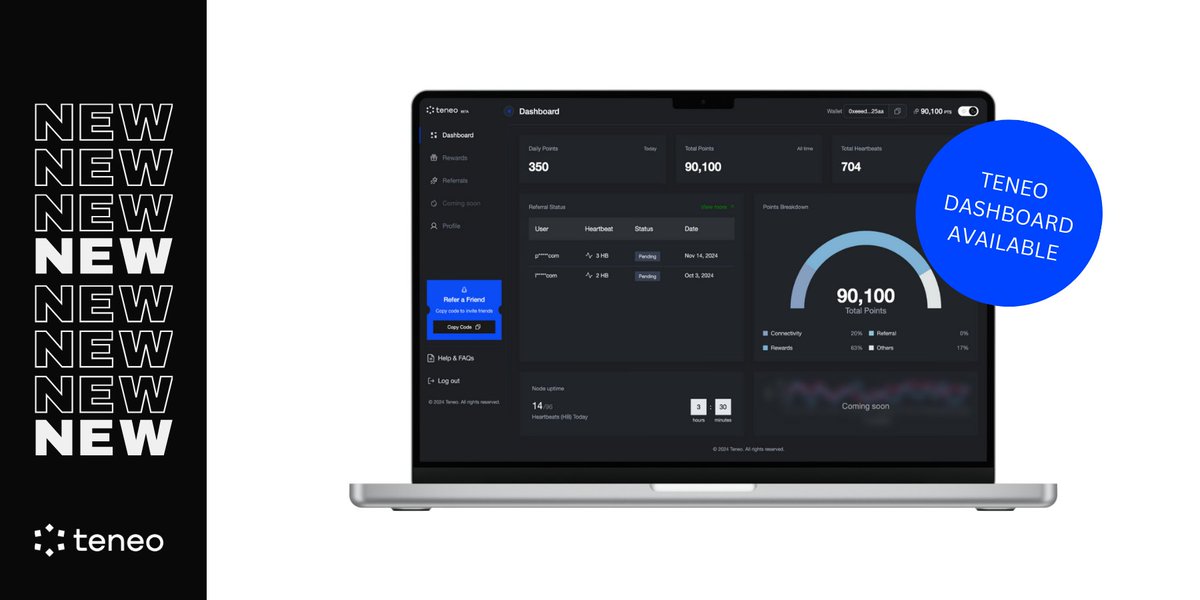New Airdrop Teneo Protocol Node

Join &amp; Follow Channel Airdrop Tuki
t.me/airdrop_tuki/3…

- Create Akun
- Verif Email
- Submit Code ( qH5aE )
- Connect Node
- Done

#airdroptuki #AirdropCrypto #DePIN