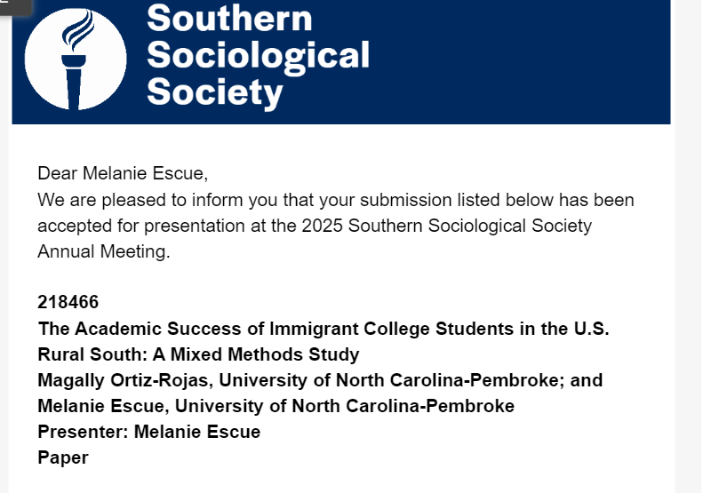 It is OFFICIAL! I will be attending the  <a href="/SouthSocSociety/">SSS</a>  in April! 🙌 We worked hard on these extended abstracts, and we got IN! 

I am so excited to introduce my two undergraduate student rockstars to the wonderful world of conferences 🌟 #mentorshiprocks