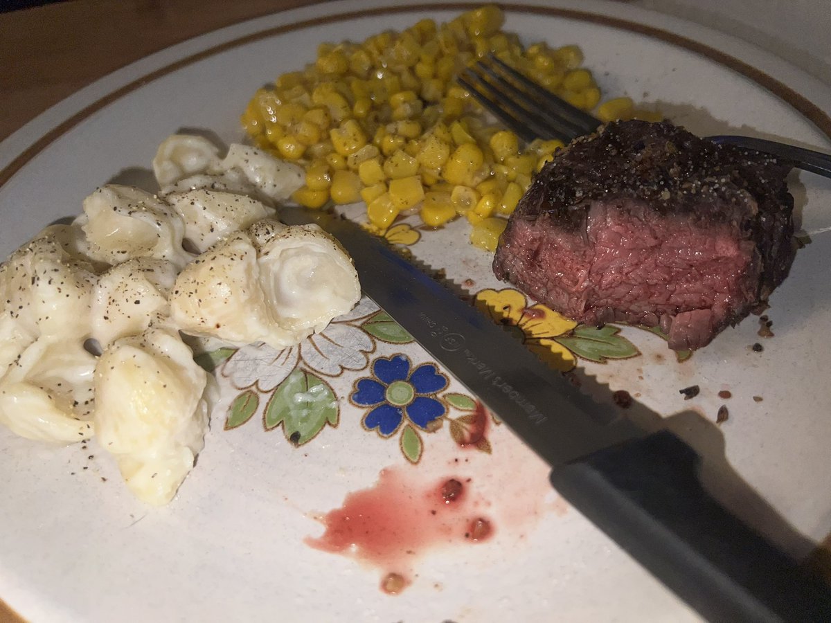 Fresh elk backstrap, med rare, delicious!! 🤤 How do you like that stalker??
