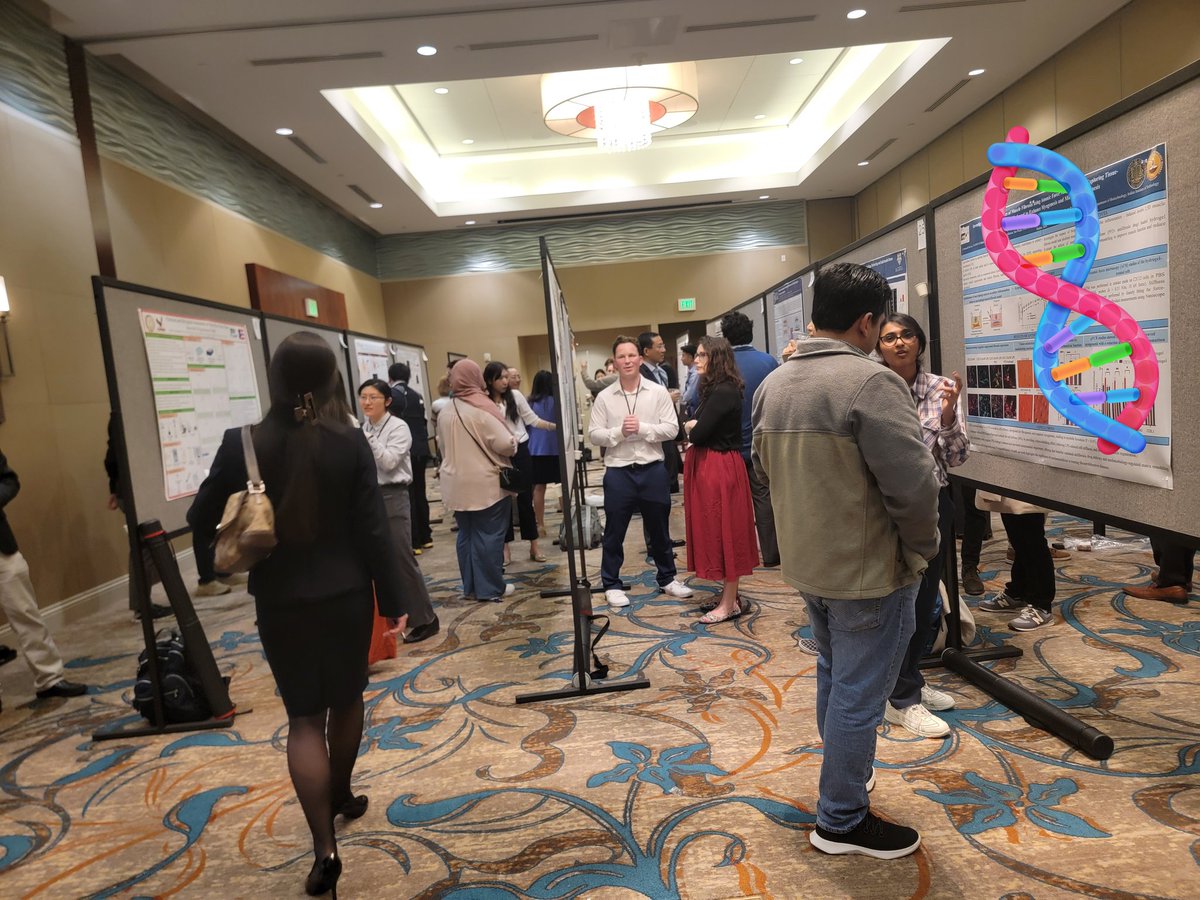 BMES_CMBE's tweet image. Last poster session and still running strong with lively discussions. Everybody ready for the poster people&apos;s choice award? #CMBE2025