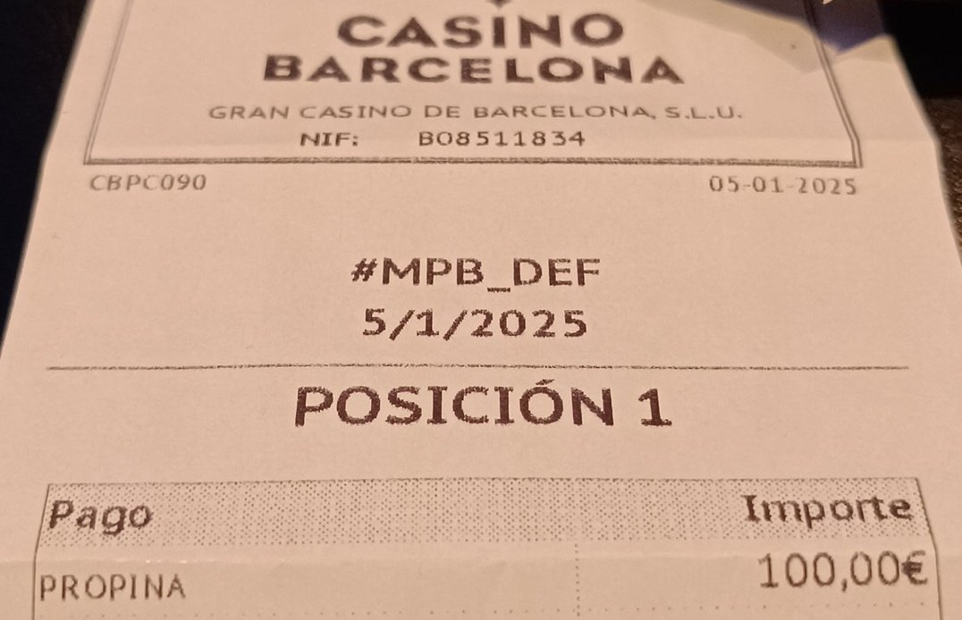 Jose González (@josegonzalezept) on Twitter photo Campeonamos en el primer MPB del año... Pacto a cuatro bandas con rascadita extra. Muy profesional 😅😅
Gracias <a href="/CasinoBarcelona/">Casino Barcelona</a> por aguantarnos siempre.
Juguem a casa noooiiiii!!!! ♥️💎🚀
Nos vemos pronto x los streams de <a href="/CasinoBCNes/">CasinoBarcelona.es 📱</a> 💥💥💥💥 Campeonamos en el primer MPB del año... Pacto a cuatro bandas con rascadita extra. Muy profesional 😅😅
Gracias <a href="/CasinoBarcelona/">Casino Barcelona</a> por aguantarnos siempre.
Juguem a casa noooiiiii!!!! ♥️💎🚀
Nos vemos pronto x los streams de <a href="/CasinoBCNes/">CasinoBarcelona.es 📱</a> 💥💥💥💥