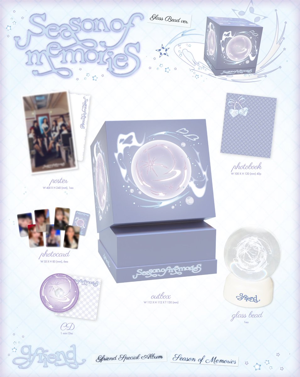 GFRDofficial's tweet photo. [🔔 #안내]
여자친구 GFRIEND Special Album ‘Season of Memories’ (Glass Bead ver.) 예약 구매 안내 (+ENG/JPN/CHN) (+0106)

▶️ https://t.co/QKndUCf0kY

#여자친구 #GFRIEND
#Season_of_Memories https://t.co/H4uy3IkPc1