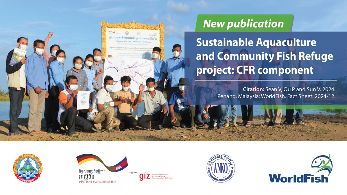 📣The Sustainable Aquaculture and Community Fish Refuge (SAFR) project, part of the BMZ initiative is helping to reduce poverty and hunger. 
 
💡Learn more about this project here: tinyurl.com/WFPub2412h
 
#AquaticFoods 

<a href="/giz_gmbh/">GIZ</a>