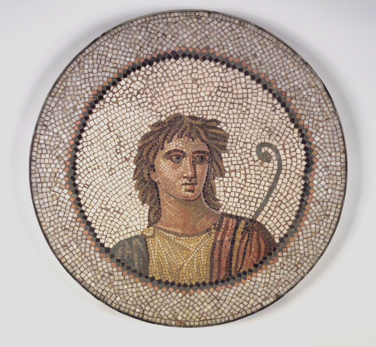 p_historians's tweet image. #MosaicMonday
This mosaic appears to be a portrait and is thought to date to the early-mid imperial period. Maybe it’s the neatness of the piece but I’m curious about full provenance which is not provided by the Brooklyn Museum.