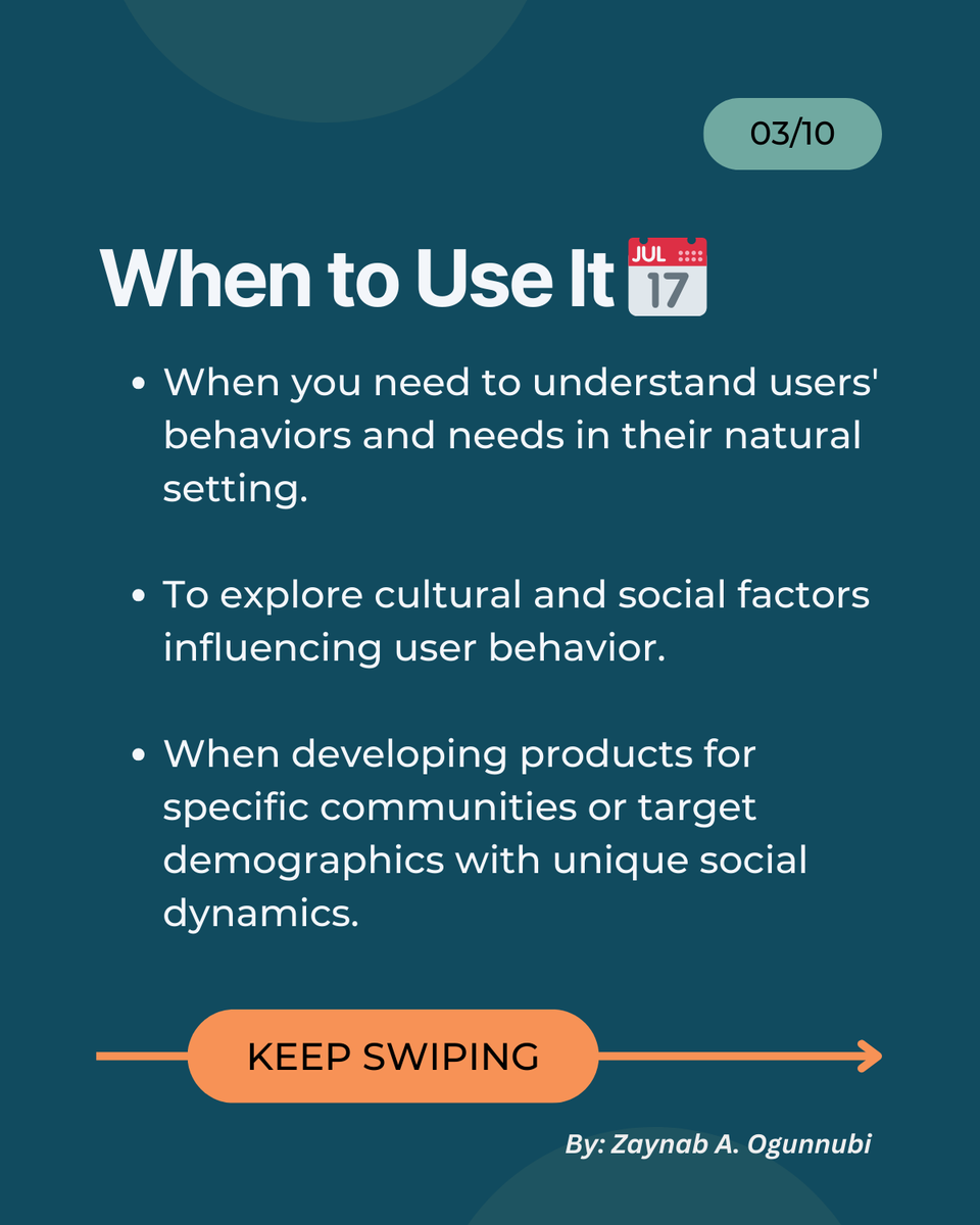 slimfit_zee's tweet photo. The Perfect Scenario: Use ethnographic research to dive deep into contexts where understanding the "why" behind behaviors is critical.

#ux #research #uxresearch #researchmethods #uxr #Ethnography #researchtips #Tips #UserExperience #UserObservation #usercentereddesign #uxtips https://t.co/fPJEZBOoUW