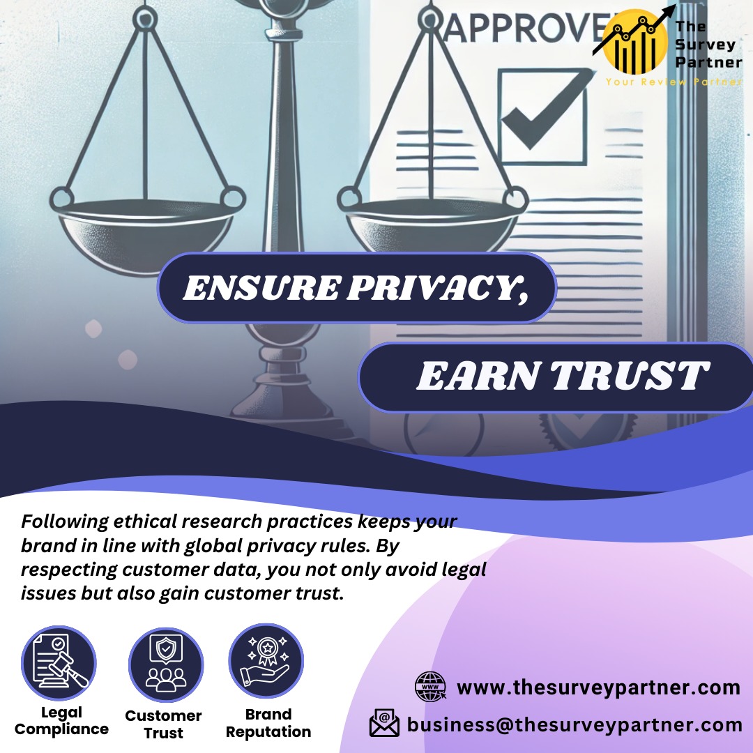 🔐 Ensure Privacy, Earn Trust
Ethical research = customer trust.
✅ Stay compliant
🤝 Build trust
💼 Enhance reputation
Respecting data privacy is key to a stronger brand.

Learn more at 👉 thesurveypartner.com

#PrivacyMatters #EthicalResearch #DataProtection