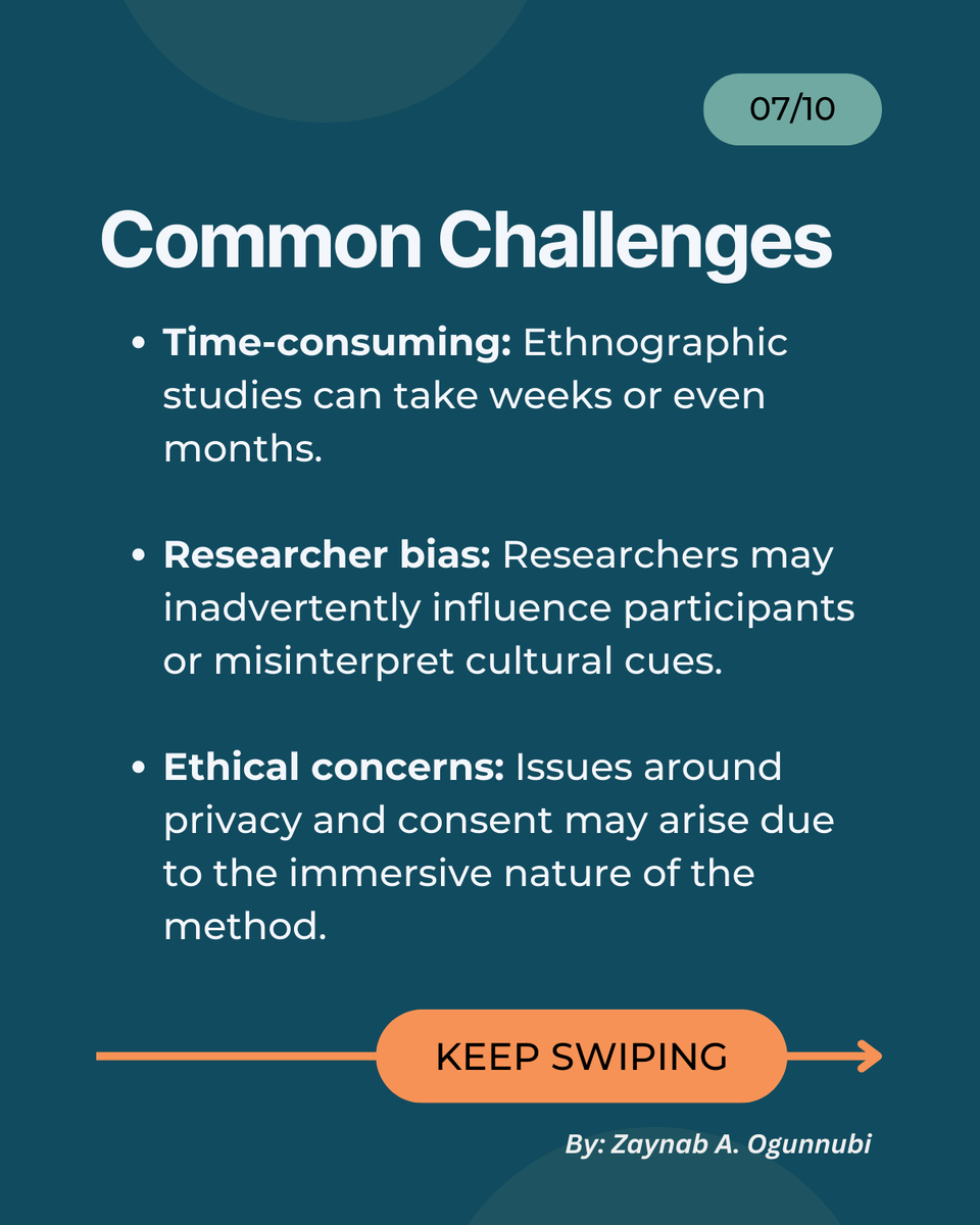 slimfit_zee's tweet photo. Hurdles You Might Face: Challenges like cultural misunderstandings, altered behaviors, and time constraints can affect research outcomes. See how to overcome them 👇🏼

#ux #research #uxresearch #researchmethods #uxr #Ethnography #researchtips #Tips #UserExperience #UserObservation https://t.co/Vvh639tXS0