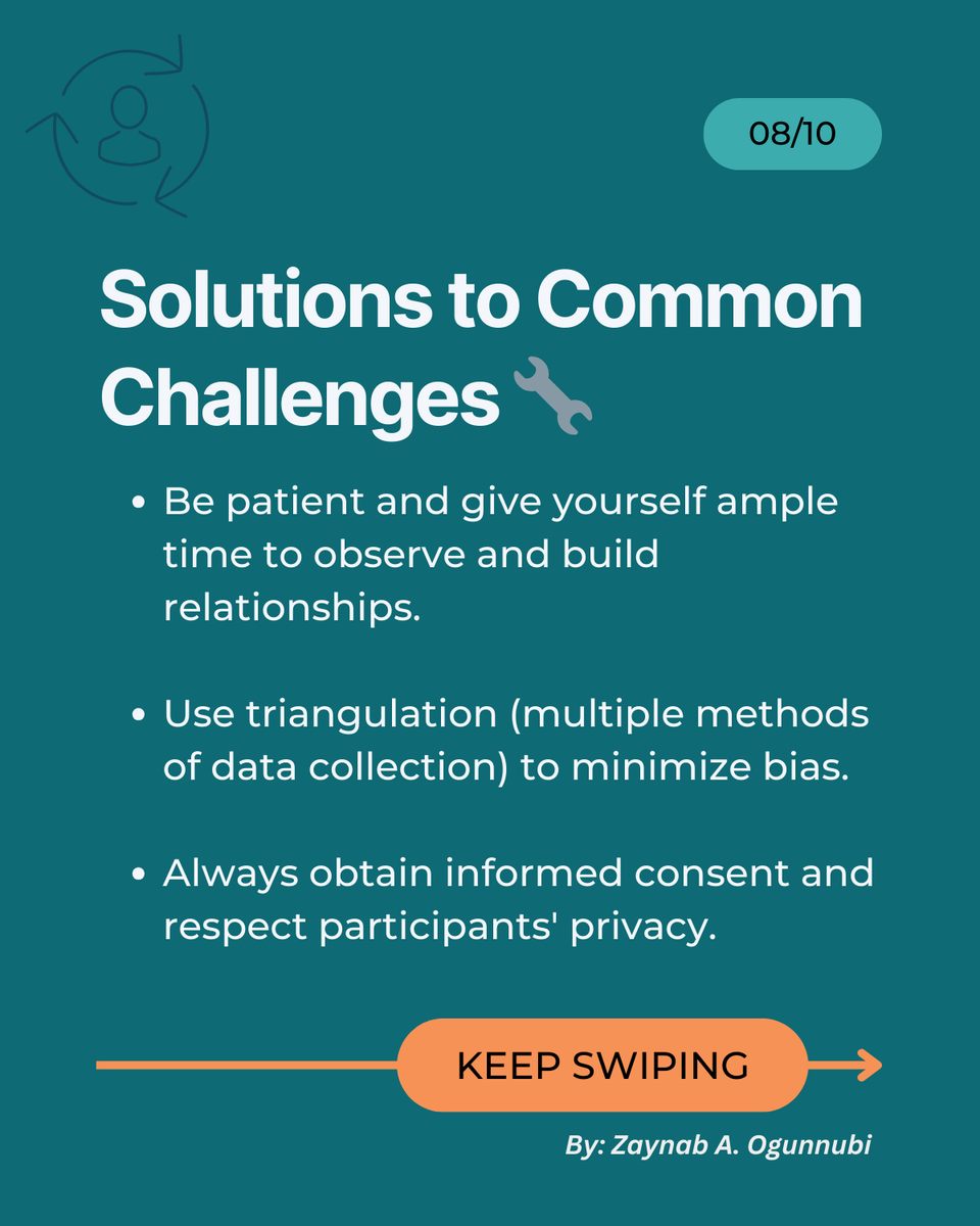 slimfit_zee's tweet photo. Hurdles You Might Face: Challenges like cultural misunderstandings, altered behaviors, and time constraints can affect research outcomes. See how to overcome them 👇🏼

#ux #research #uxresearch #researchmethods #uxr #Ethnography #researchtips #Tips #UserExperience #UserObservation https://t.co/Vvh639tXS0