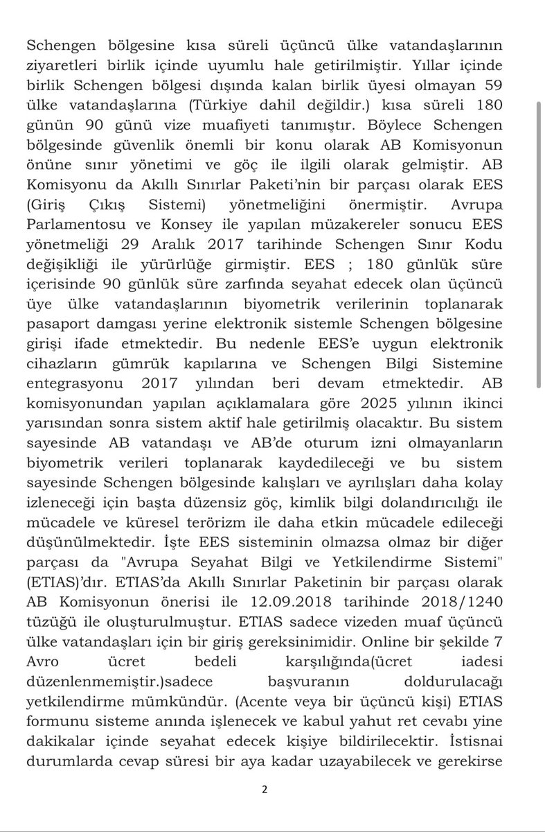 Av_kaska's tweet photo. Türk Vatandaşlarının Neden ETIAS - Avrupa Seyahat Bilgilendirme Sistemi Seyahat İznine - İhtiyacı Olmadığını Mevzuat Doğrultusunda Anlatmaya Çalıştım. 📌
#schengen 
#abhukuku 
#etias https://t.co/yreZQvJJXq