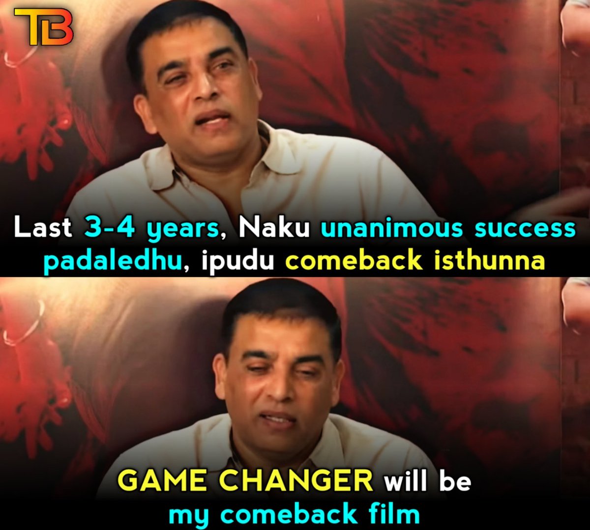 TBO_Updates's tweet photo. #DilRaju 's confidence on #GameChanger .

#Shankar #RamCharan https://t.co/dtw1HBnPUu