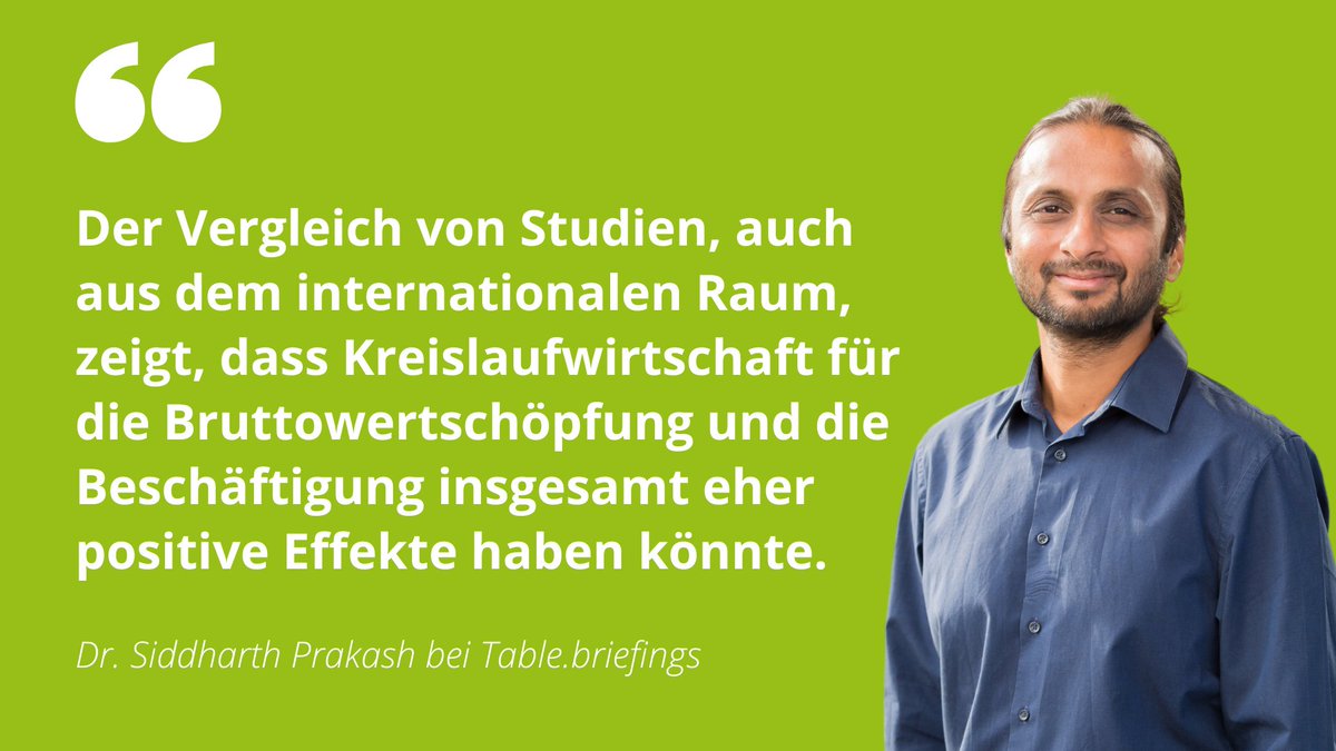 Welche Auswirkungen hat eine #CircularEconomy auf die Wirtschaft? Es braucht eine kluge politische Steuerung – frei werdendes Einkommen in umweltfreundliche Sektoren zu lenken, gehöre dazu. Mehr dazu @tablebriefings: table.media/esg/analyse/kr…