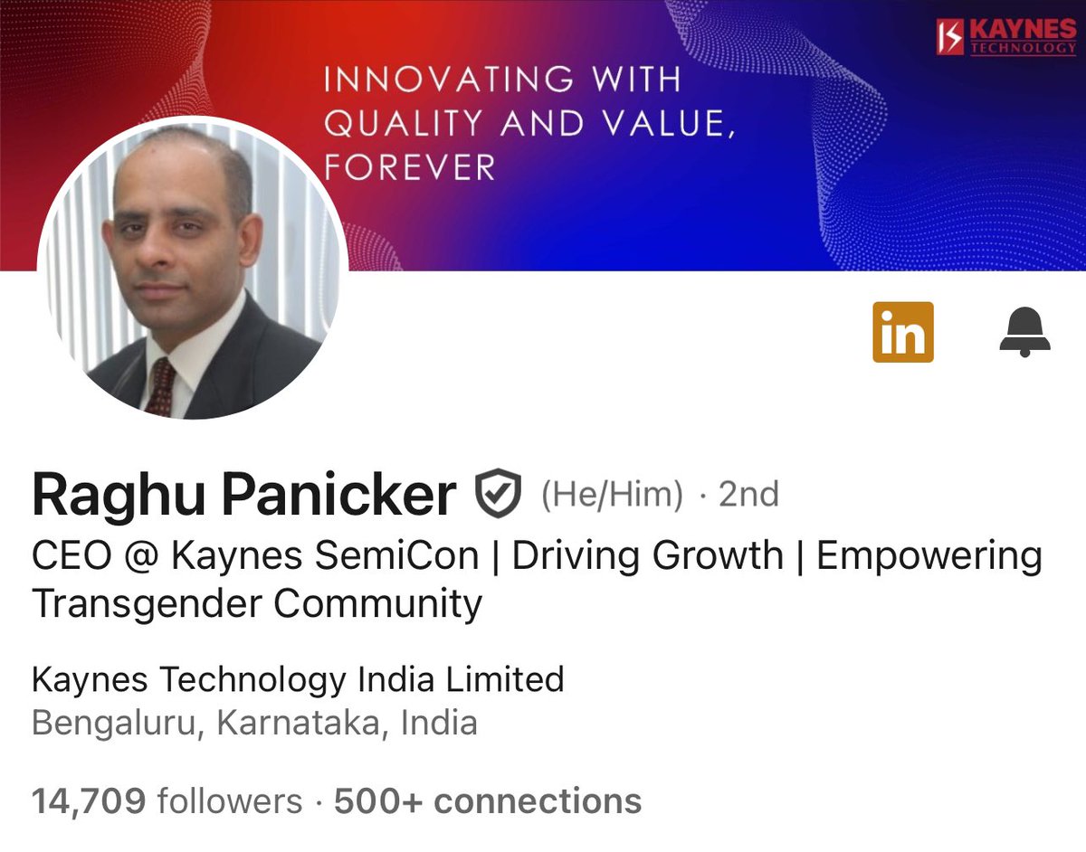 SpangleAdvisors's tweet photo. #Kayens Semicon CEO #RaghuPanikar Joining #TridentTechlab as Advisor Stretegic & Business Developments for 5 Years.

What a Great addition to #TridentTechlab 
Mr Raghu is among the Most Respected Name in #Semiconductor Industry.

Rare #MicroCap Co attracting Great Talents 

Disclaimer : Invested since Pre IPO, Added in Pref too hence biased 
No Buy/Sell Recommendations, DYDD