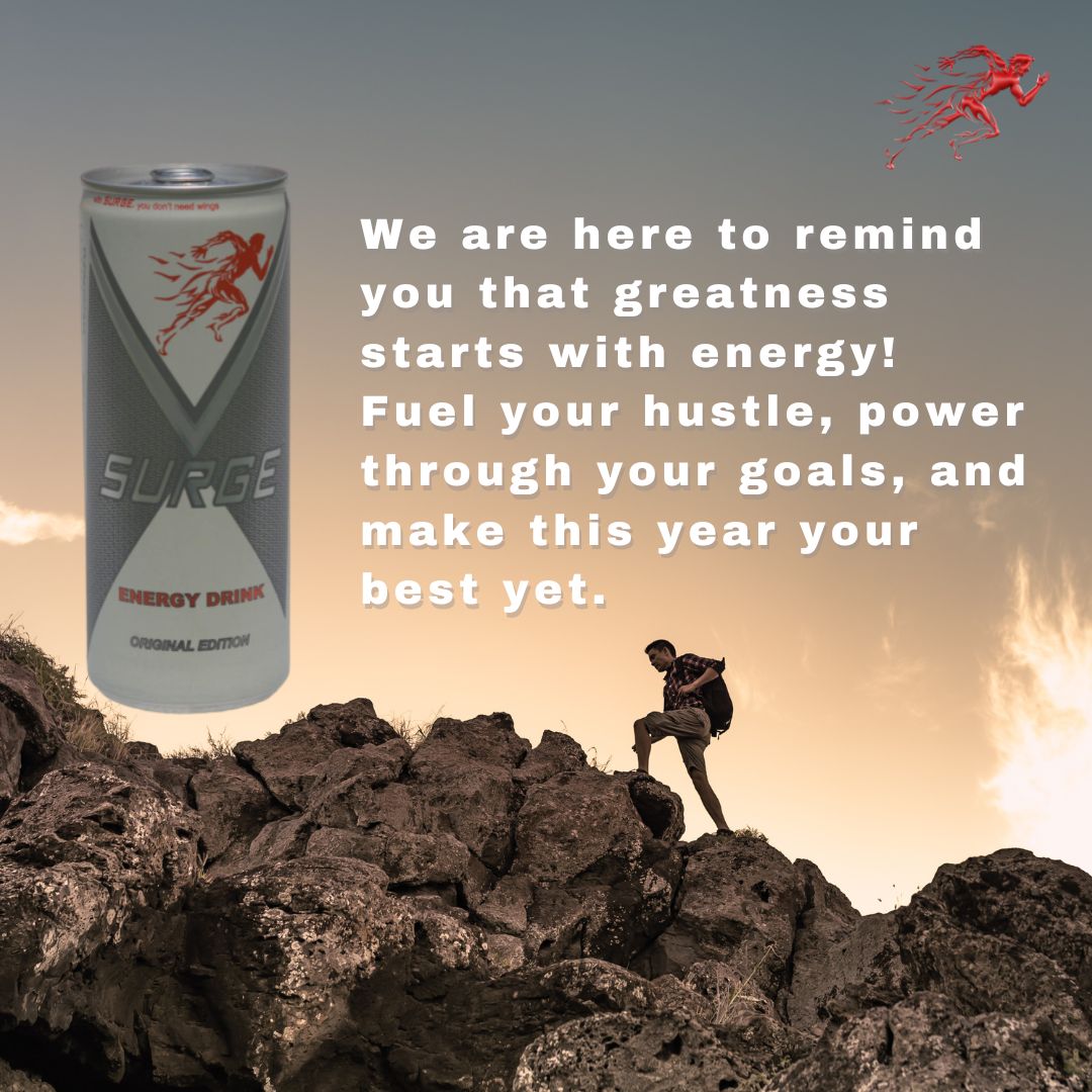 Greatness starts with the energy to take that first step. Fuel your hustle, crush your goals and make this year unstoppable with Surge Energy Drink! 🌟
Let’s power through 2025, one victory at a time.
#MondayMotivation #FuelYourGoals #SurgeEnergyDrink
