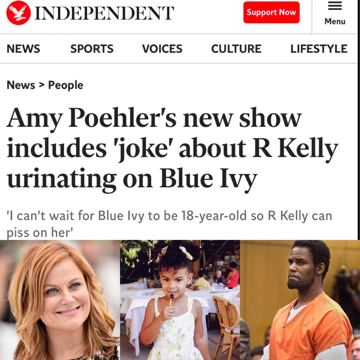 Olas_Truth's tweet image. Nikki Glaser won’t be canceled but defended as a victim of “woke” America.

White actresses and comedians are never held accountable for racism or misogynoir. I remember when Amy Poehler’s show made jokes about pedophile R. Kelly urinating on a then 3-year-old Blue Ivy.