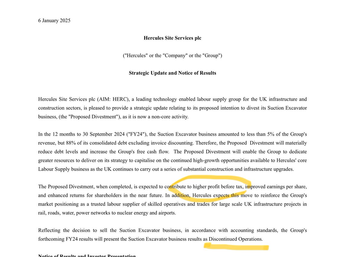 rhomboid1MF's tweet image. #HERC nice footwork here…announce a disposal of a loss making business that sucks…then get to adjust it out of your results 🙂