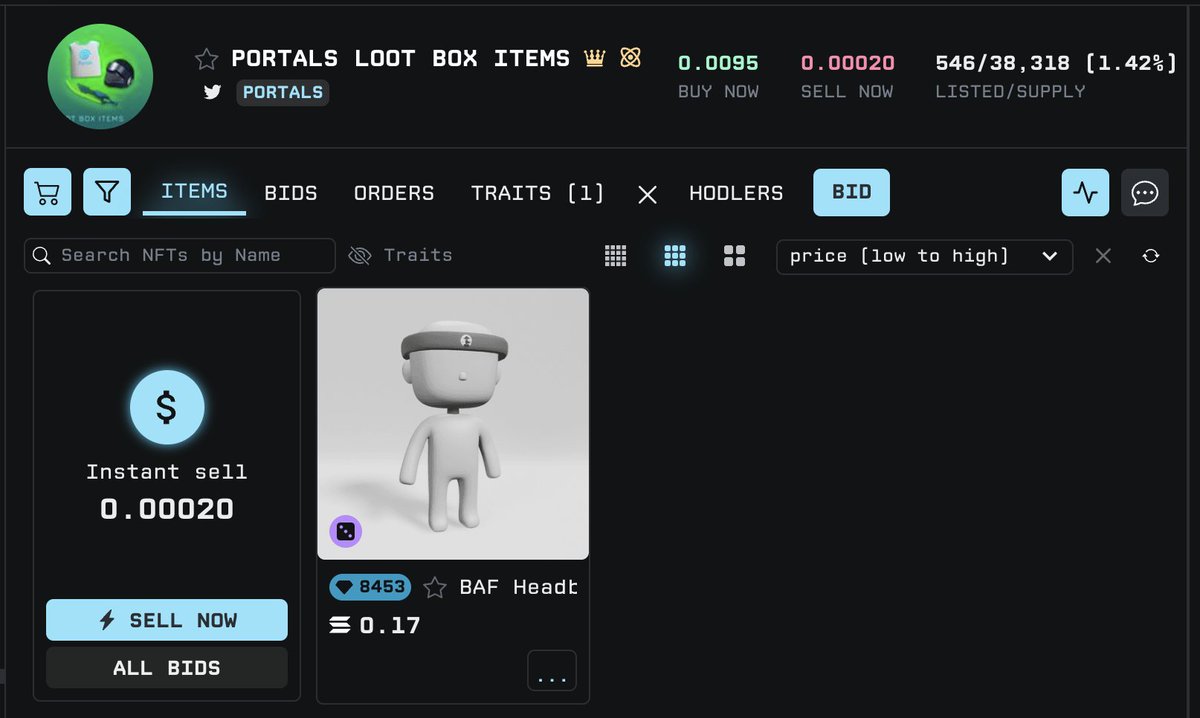 BohemiaArtFair's tweet photo. Only one BAF (Bohemia Art Fair) item listed from the @_portals_ lootbox airdrop...is that bullish? Diamond handers?

And...it's a common trait. Who has the staff? Show us!

Reminder to all Bohemia NFT holders, check your wallets for portals lootboxes. Details on how to open in portals or Bohemia discord.