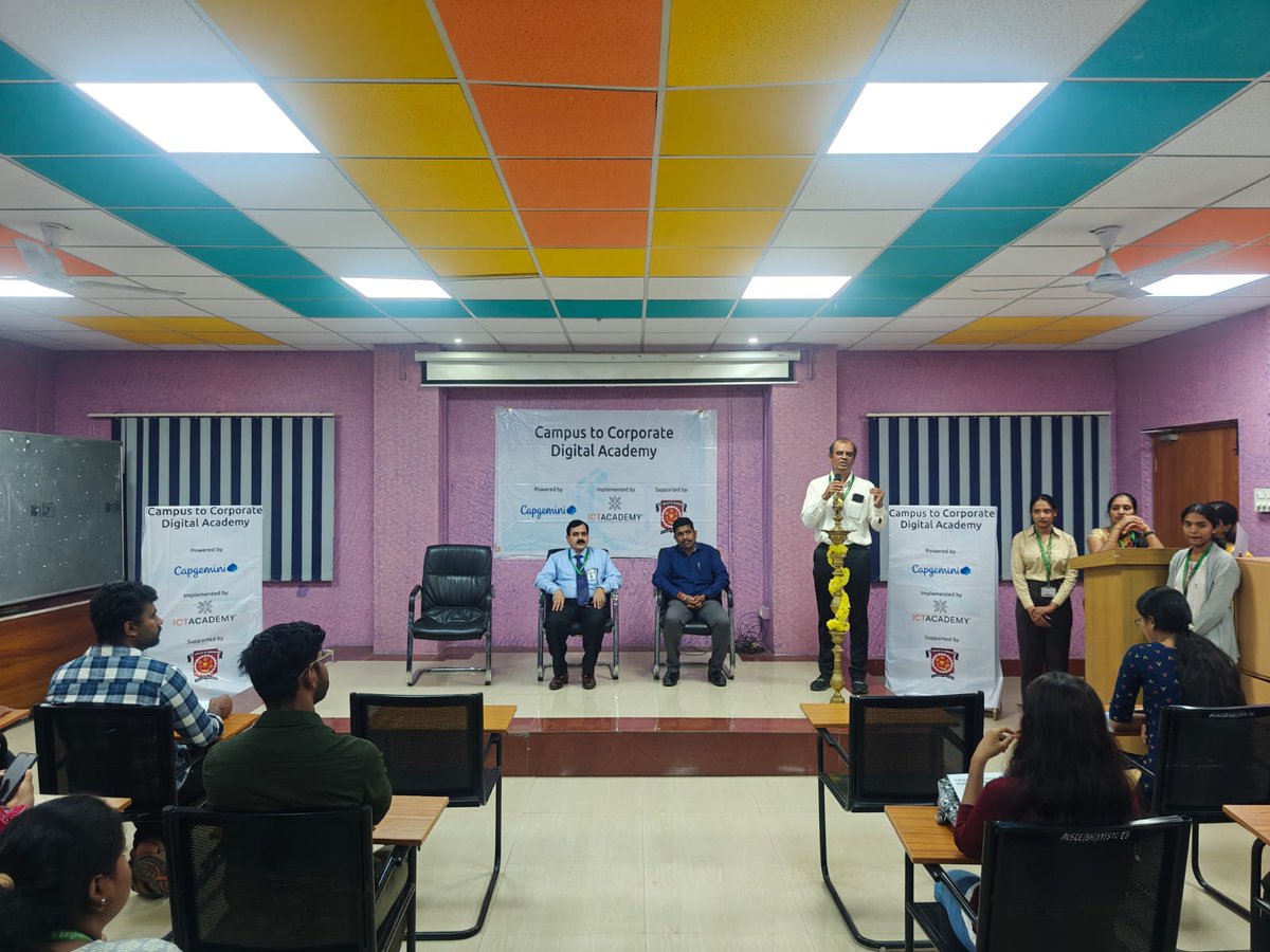 acscebangalore's tweet image. 🌟 “Campus to Corporate Digital Academy” Valedictory 🌟

#ACS_College_of_Engineering&apos;s #CSEDept, in collaboration with #Capgemini &amp;amp; #ICT_Academy, celebrated the journey of students bridging academics &amp;amp; industry.

🎓 Congrats to all achievers!

#CampusToCorporate #SkillDevelopment