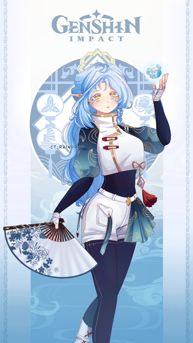 My genshin OC! 

◆ Name: Raindrop
◆ Title: Dreams of Everlasting Escapade
◆ The lethargic elf from the Adventurer's Guild 
◆ Vision: Cryo
◆ Constellation: Perspicuitas vitre

#GenshinImpact #genshin #genshinraindrop #genshinfanart #genshinoc