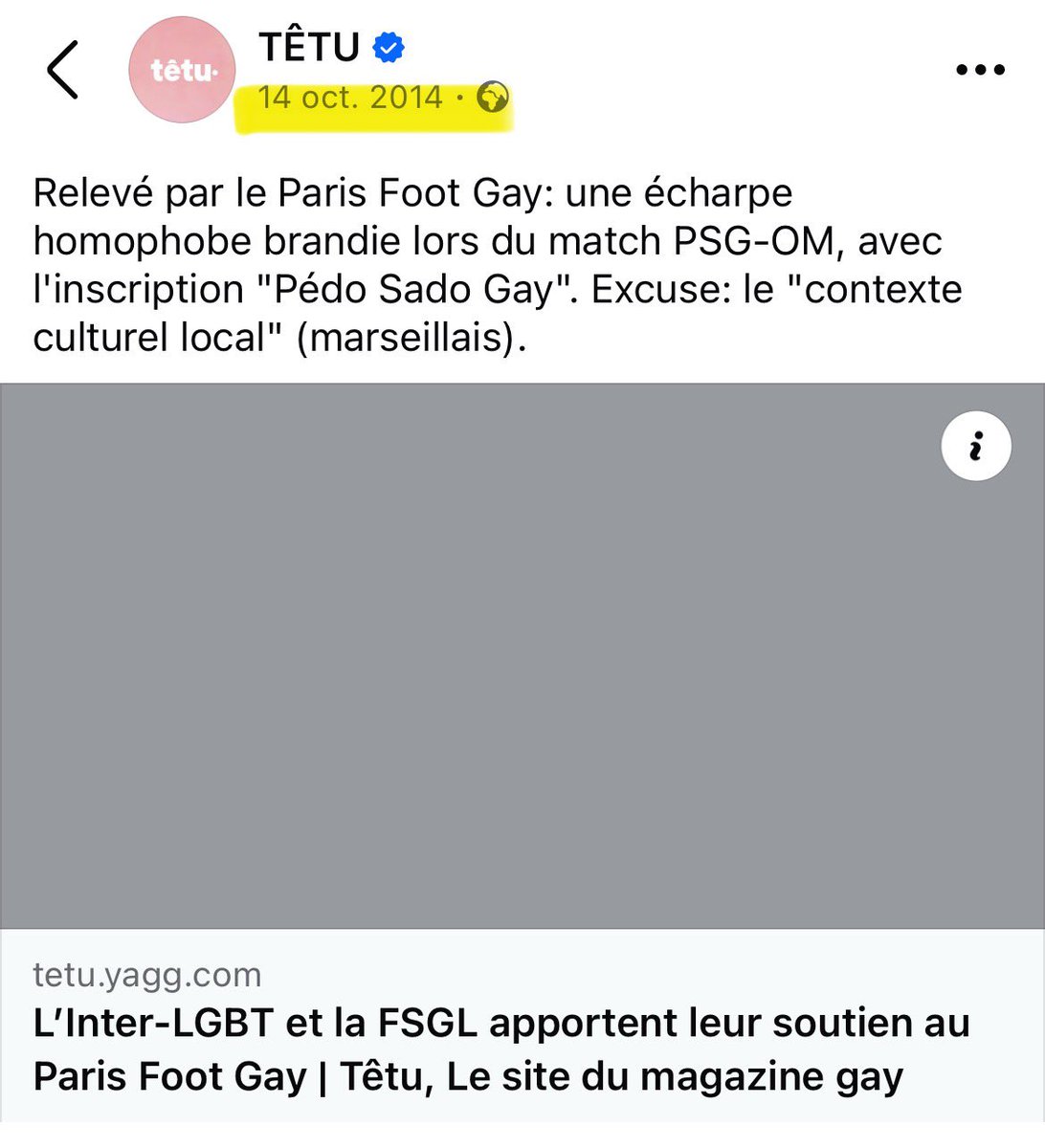 Rouge Direct (@rougedirect) on Twitter photo On l’a dénoncé dès 2014 mais depuis plus de 10 ans rien n’a été fait contre l’#homophobie dans le foot.
Que pensez-vous de cette écharpe:
- <a href="/LFPfr/">Ligue de Football Professionnel</a>
- <a href="/OM_Officiel/">Olympique de Marseille</a>
- <a href="/BenoitPayan/">Benoît Payan</a> maire de <a href="/marseille/">Ville de Marseille</a>
- les députés marseillais <a href="/sebastiendelogu/">Sébastien DELOGU</a> <a href="/mbompard/">Manuel Bompard</a> <a href="/hendrik_davi/">Hendrik Davi</a> et les autres On l’a dénoncé dès 2014 mais depuis plus de 10 ans rien n’a été fait contre l’#homophobie dans le foot.
Que pensez-vous de cette écharpe:
- <a href="/LFPfr/">Ligue de Football Professionnel</a>
- <a href="/OM_Officiel/">Olympique de Marseille</a>
- <a href="/BenoitPayan/">Benoît Payan</a> maire de <a href="/marseille/">Ville de Marseille</a>
- les députés marseillais <a href="/sebastiendelogu/">Sébastien DELOGU</a> <a href="/mbompard/">Manuel Bompard</a> <a href="/hendrik_davi/">Hendrik Davi</a> et les autres