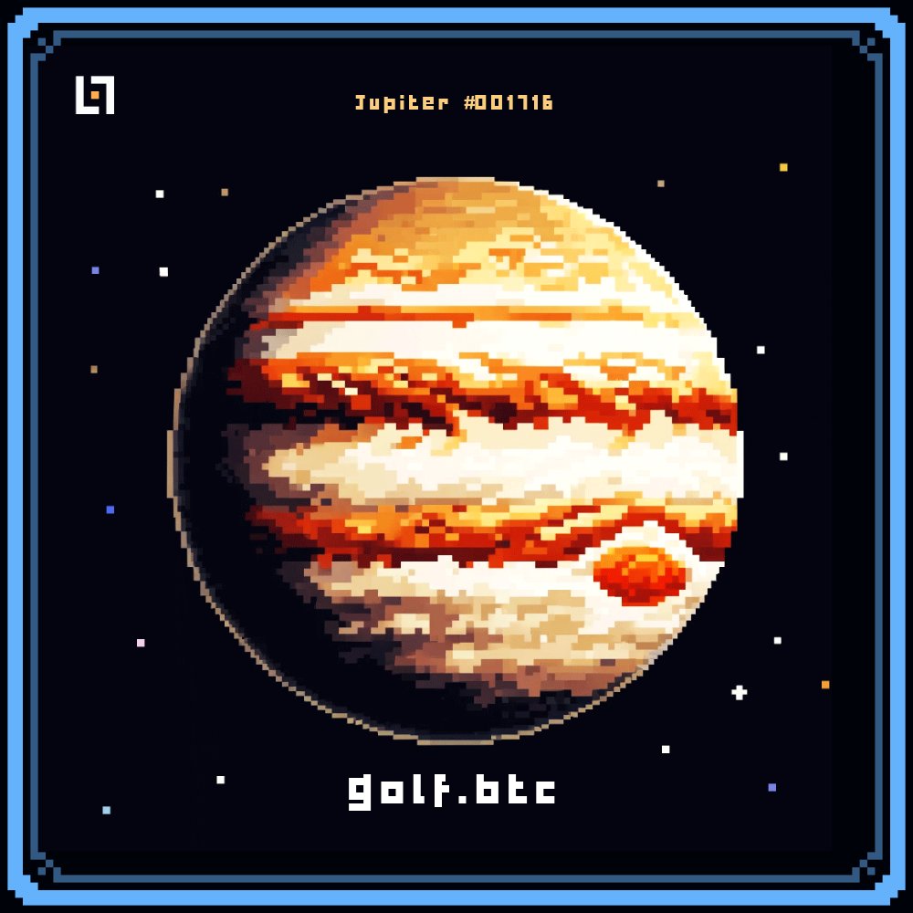 BitnameBOT's tweet image. 🔥 Mint Alert 🔥
golf.btc
Tier: Standard
Name: Jupiter
Rarity: 13.2%
Serial: #001716

A rare gem in the .btc universe! Don’t miss the chance to own this exclusive mint. 🚀
Secure your .btc domain now at bitname.pro

#Bitname #SRC101